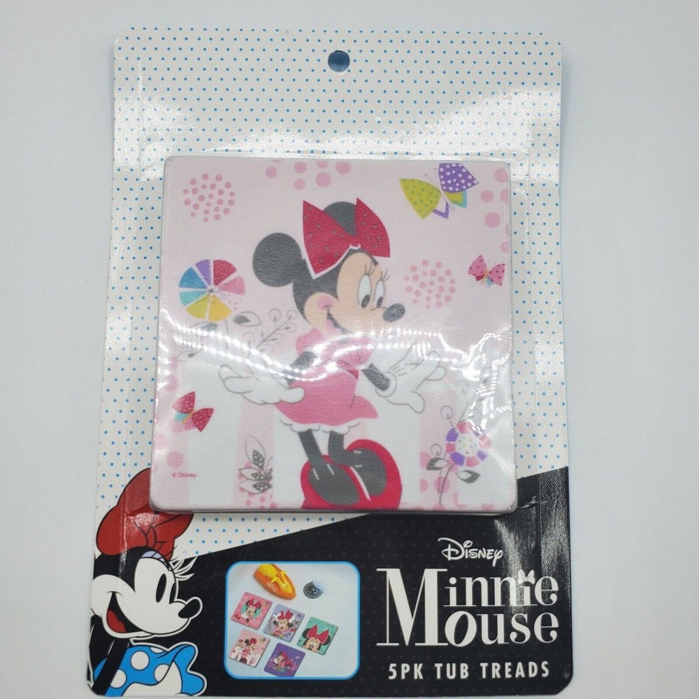 Disney Minnie Mouse 5pk Anti-Slip Tub Treads For Bathtub - Picture 4 of 4